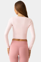 Chic Soft Jersey Wrap Top in Ballet