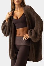 Chic Soft Knit Cardigan in Espresso