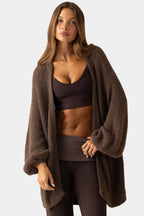 Chic Soft Knit Cardigan in Espresso
