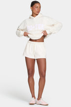 Chic Sweat Shorts in Blush Polka Dot