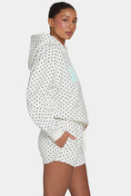 Chic Sweat Shorts in Coconut Polka Dot