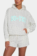 Chic Sweat Shorts in Coconut Polka Dot