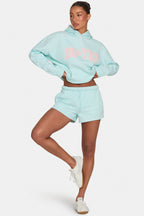Chic Sweat Shorts in Peppermint Polka Dot