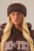 Chic Teddy Fleece Headband in Chestnut