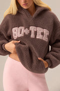 Chic Teddy Fleece Hoodie in Chestnut