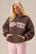 Chic Teddy Fleece Hoodie in Chestnut