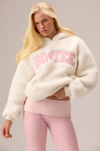 Chic Teddy Fleece Hoodie in Vanilla