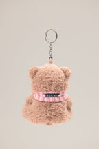 Chic Teddy Keychain in Berry Stripe