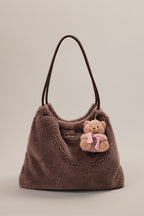 Chic Teddy Keychain in Berry Stripe