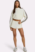 Chic Woven Track Shorts in Coconut