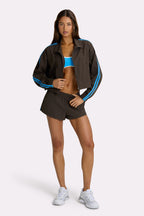 Chic Woven Track Shorts in Truffle