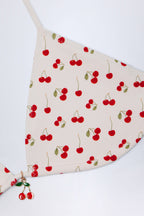 Chic Charm-Detail Triangle Bikini Top in Cherry Print