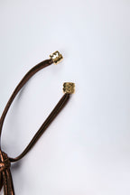 Chic Panelled Bikini Bra in Bronze Gold