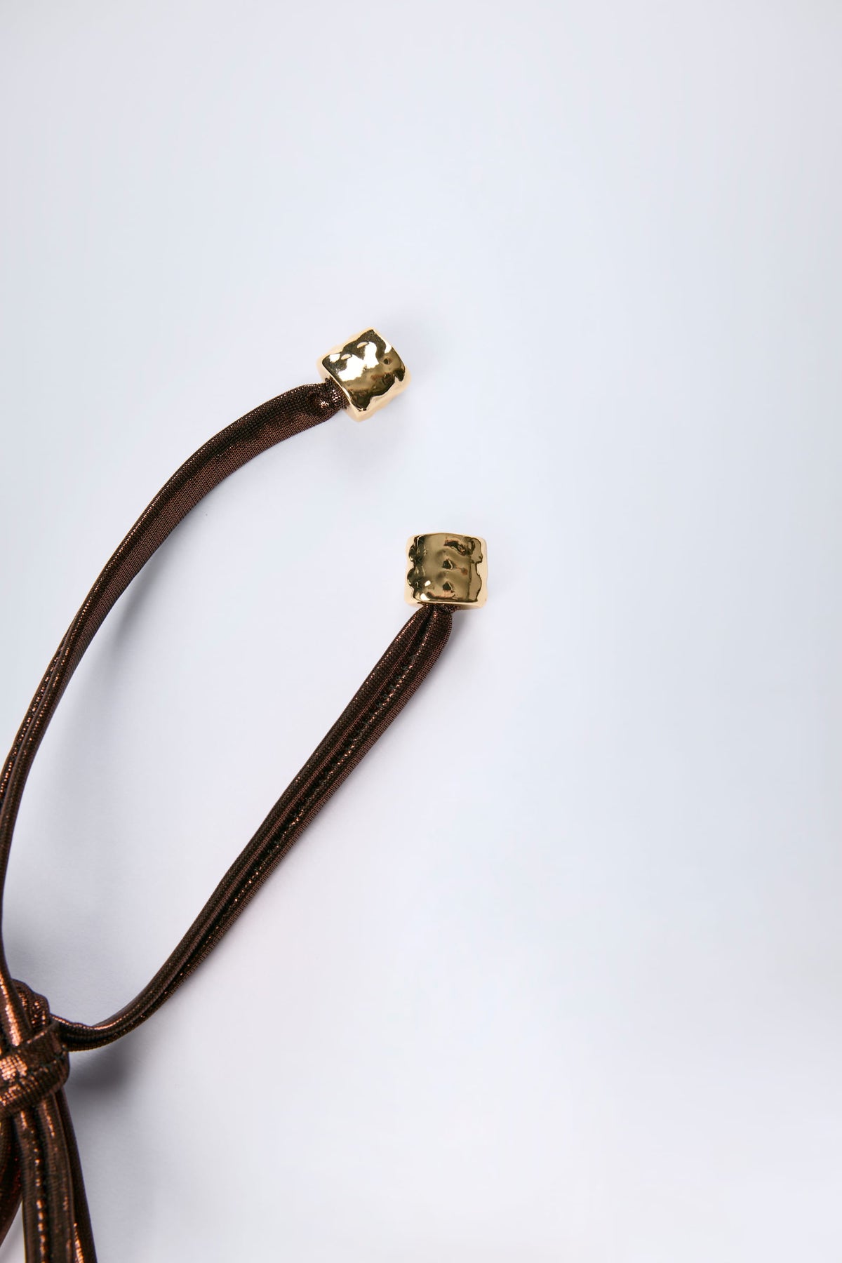 Chic Panelled Bikini Bra in Bronze Gold