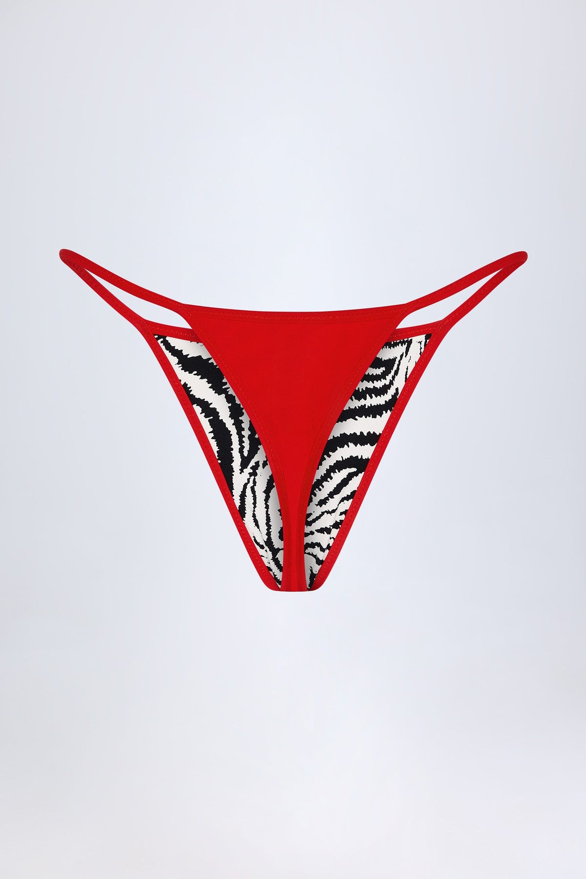 Chic Thong Bikini Bottoms in Zebra Print