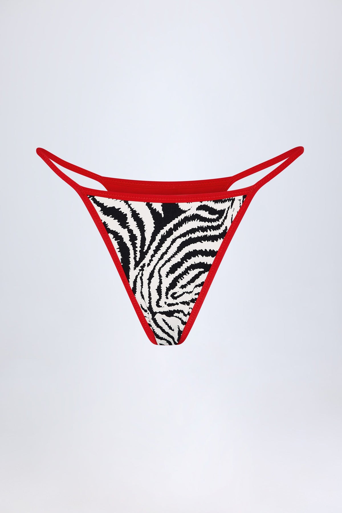 Chic Thong Bikini Bottoms in Zebra Print