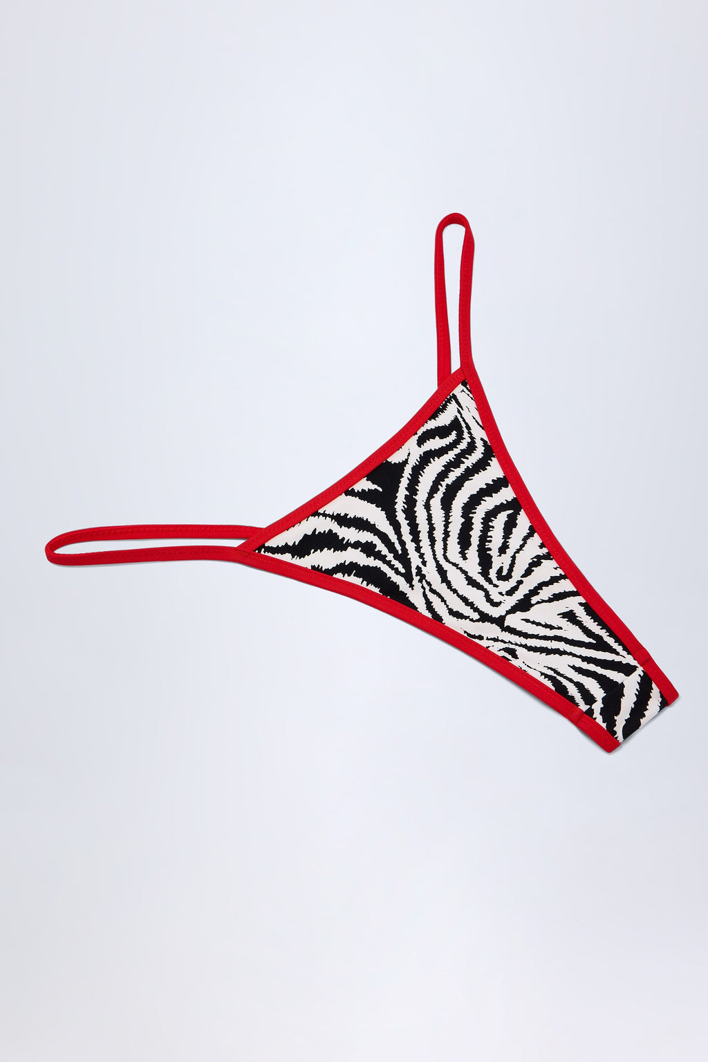 Chic Thong Bikini Bottoms in Zebra Print