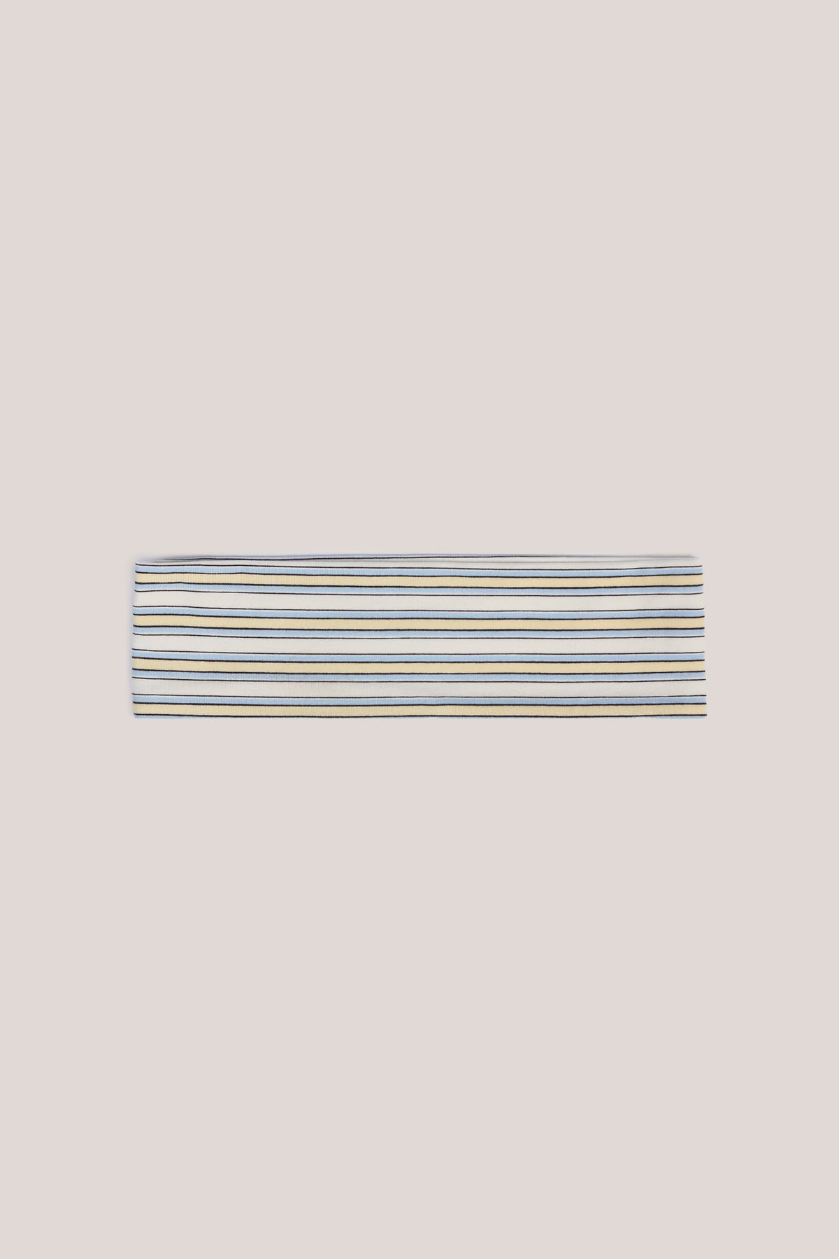 Chic Modal Ribbed Headband in Blue & Yellow Stripe