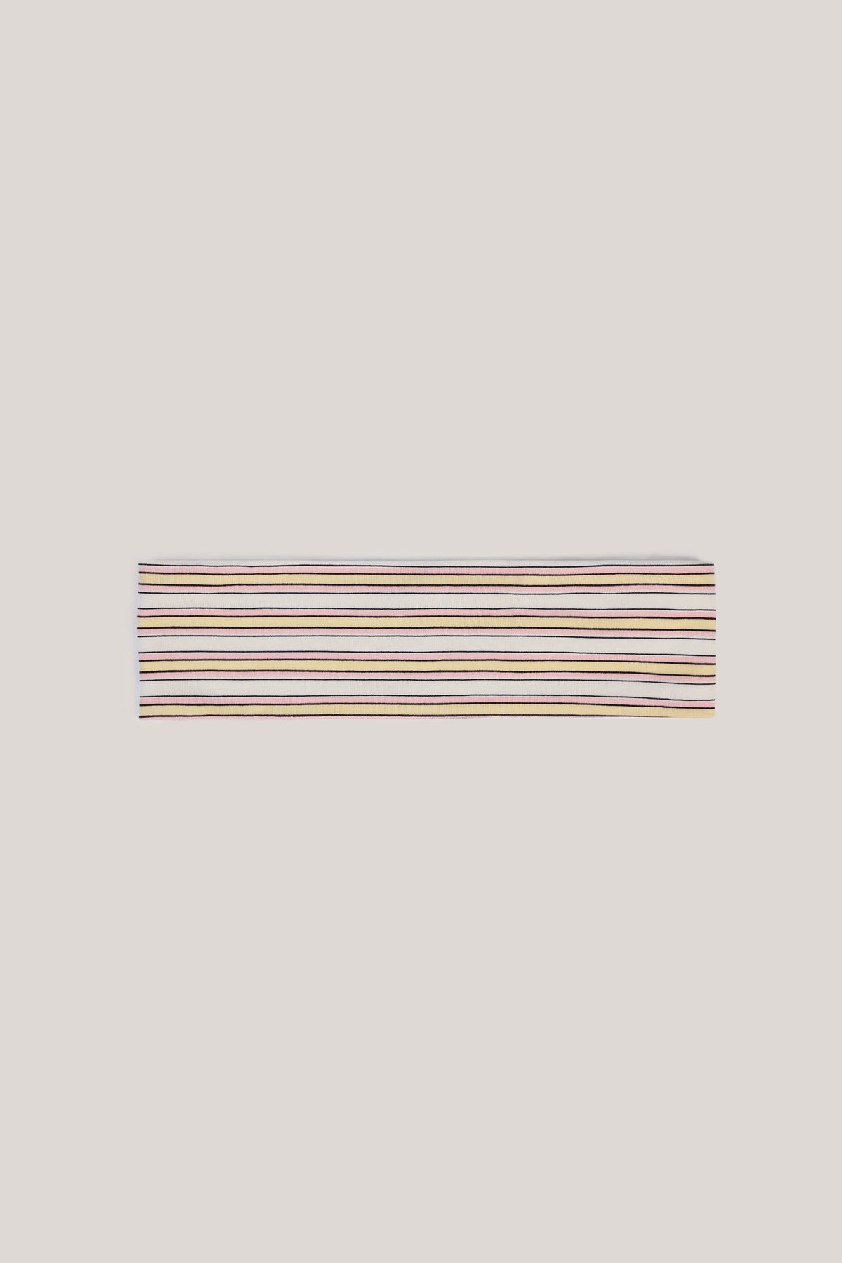 Chic Modal Ribbed Headband in Pink & Yellow Stripe
