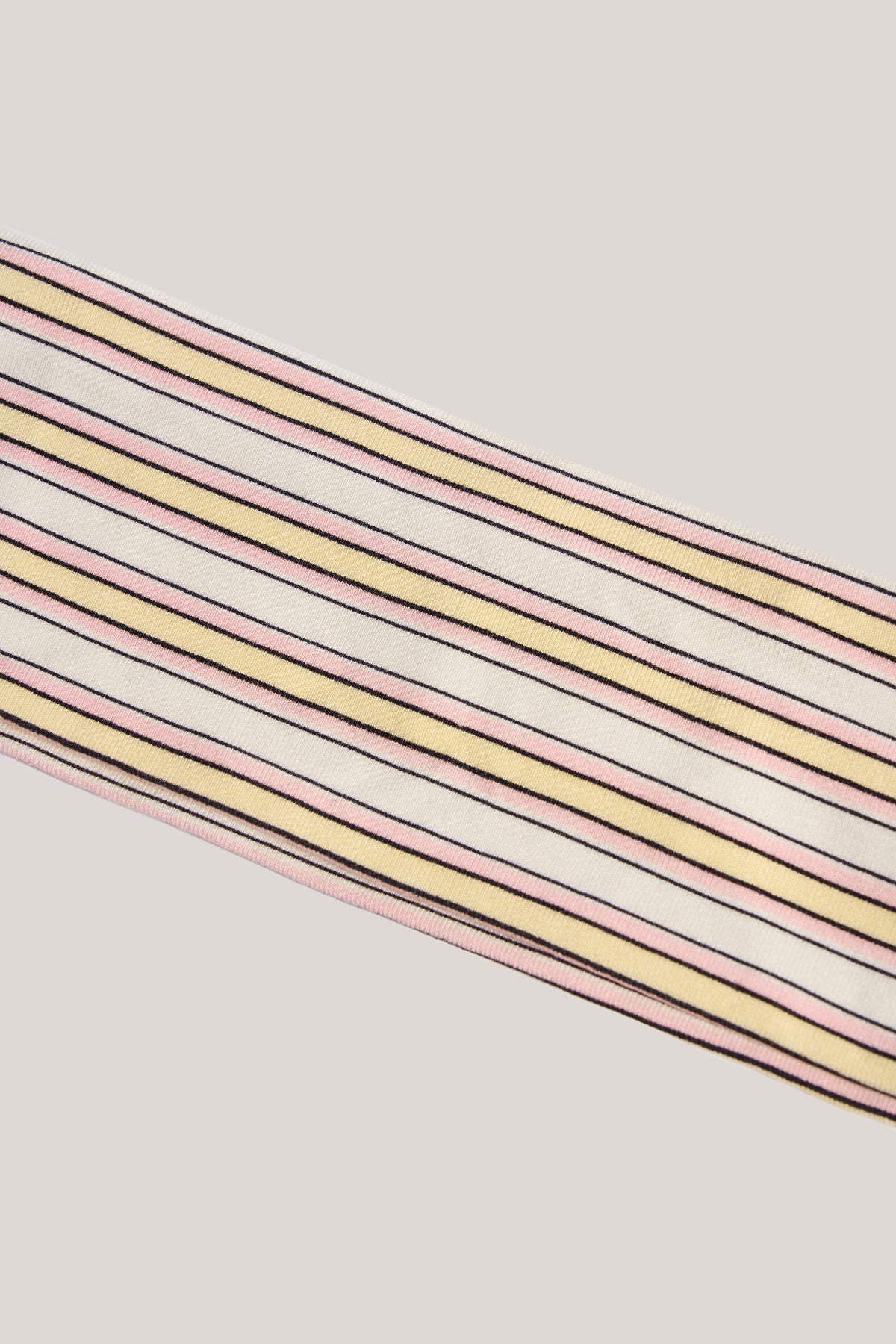 Chic Modal Ribbed Headband in Pink & Yellow Stripe