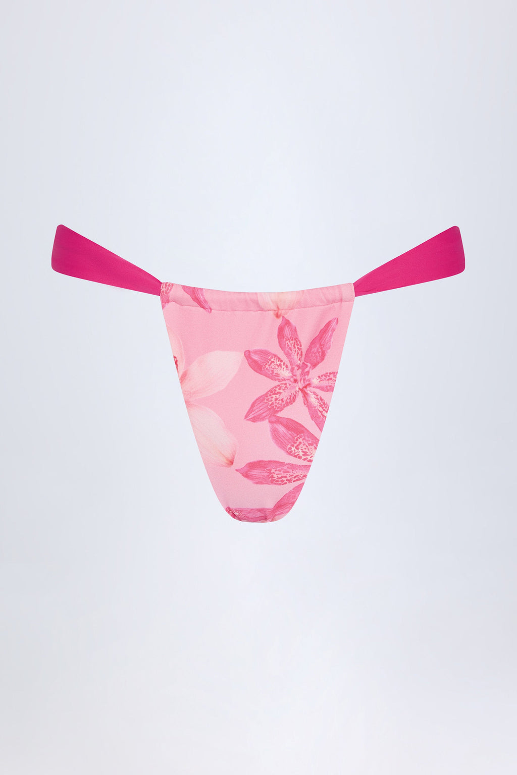 Chic Cheeky Bikini Bottoms in Pink Orchid Print