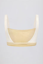Chic Contrast Sports Bra in Lemon Marl