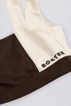 Chic Contrast Sports Bra in Pecan Marl