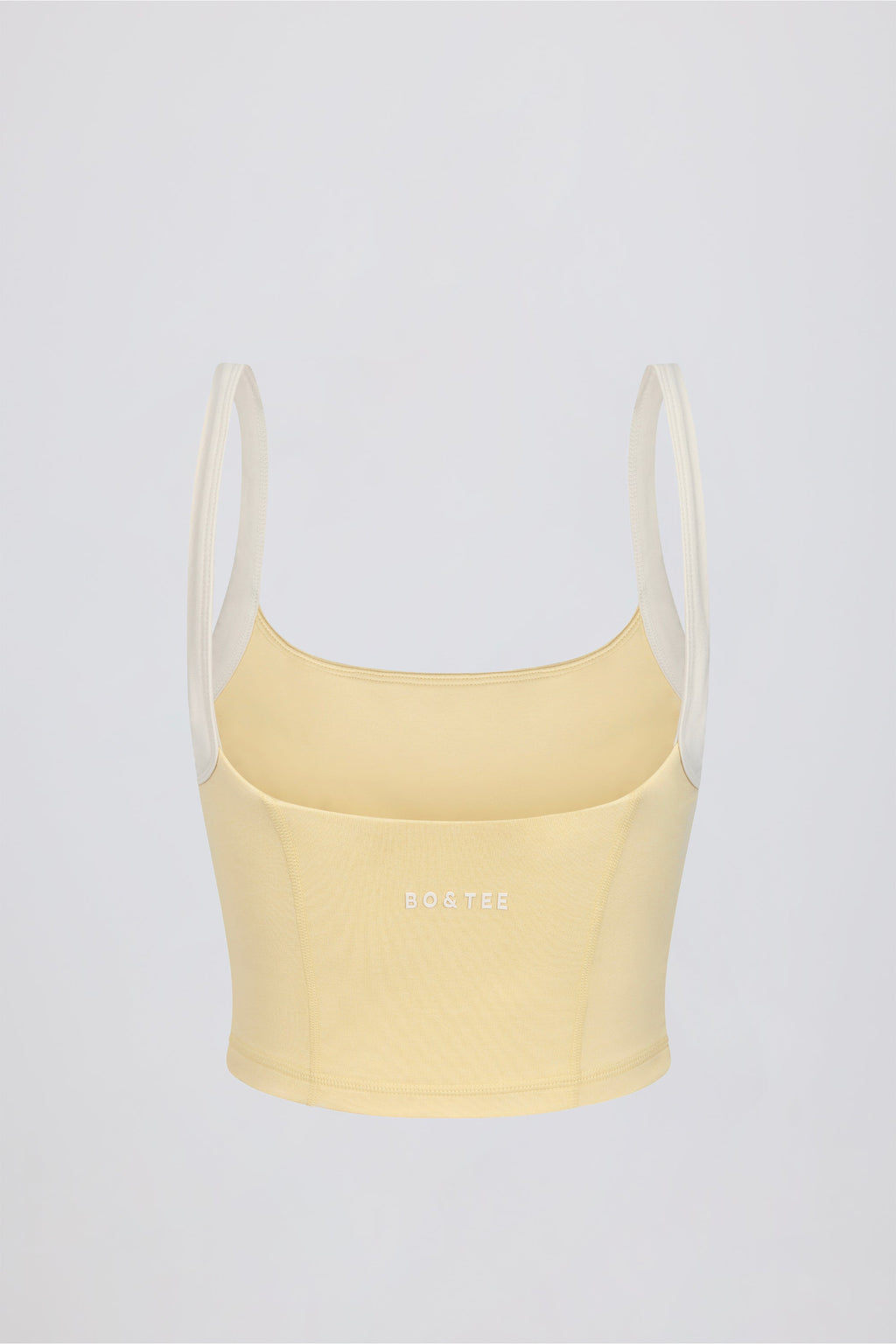 Chic Cropped Tank Top in Lemon Marl