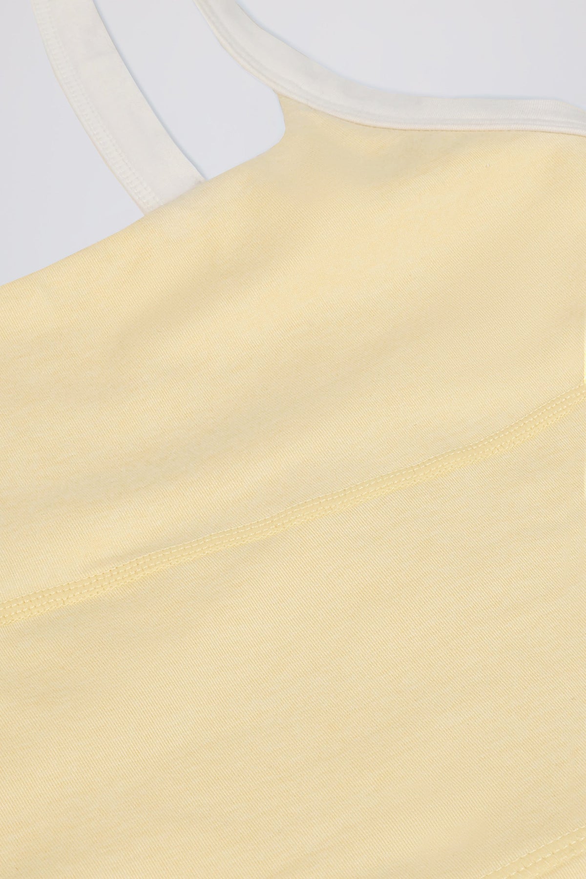 Chic Cropped Tank Top in Lemon Marl
