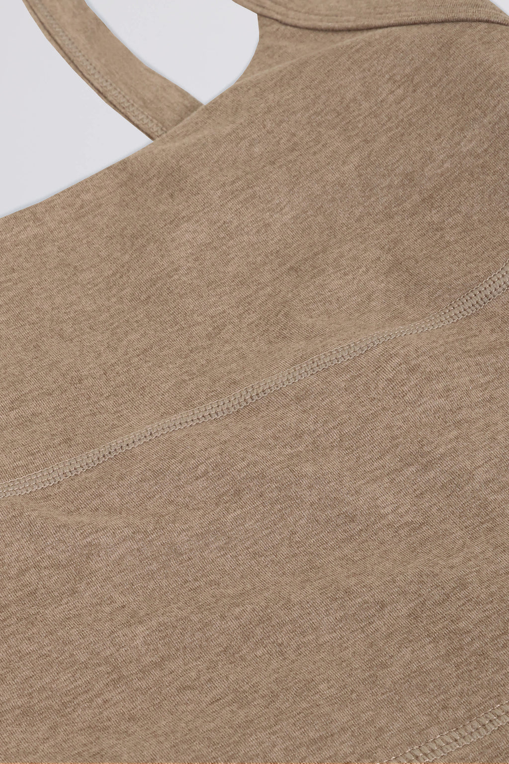 Chic Cropped Tank Top in Mocha Marl