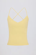 Chic Cross-Back Tank Top in Lemon