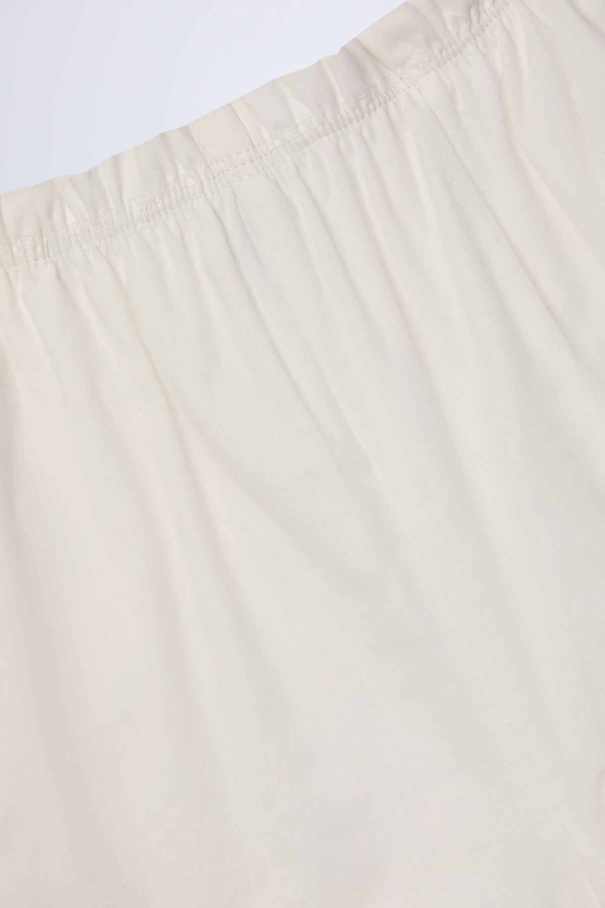 Chic Wide-Leg Cotton-Poplin Trousers in White