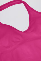 Chic Define Luxe Halterneck Tank Top in Berry
