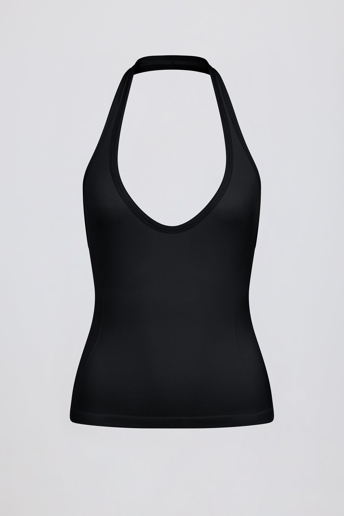 Chic Define Luxe Halterneck Tank Top in Black
