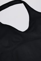 Chic Define Luxe Halterneck Tank Top in Black