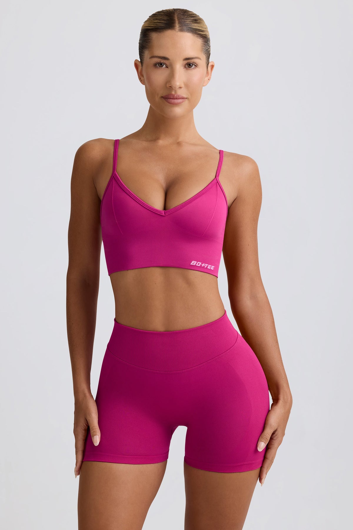 Chic Define Luxe Mini Shorts in Berry