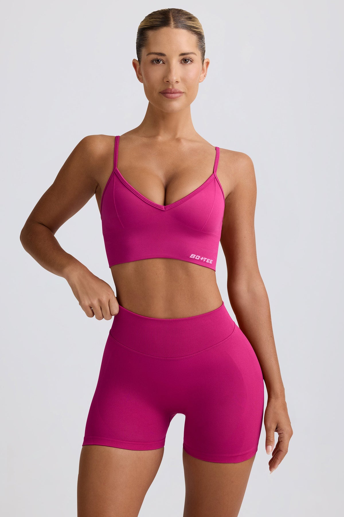 Chic Define Luxe Mini Shorts in Berry