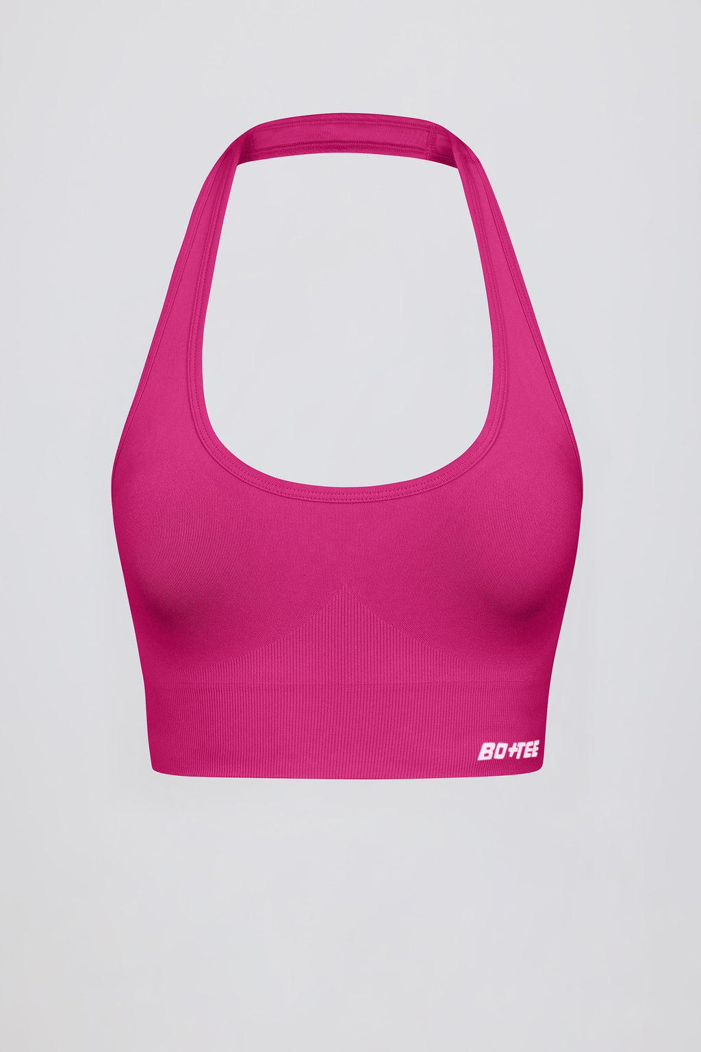 Chic Define Luxe Halterneck Sports Bra in Berry