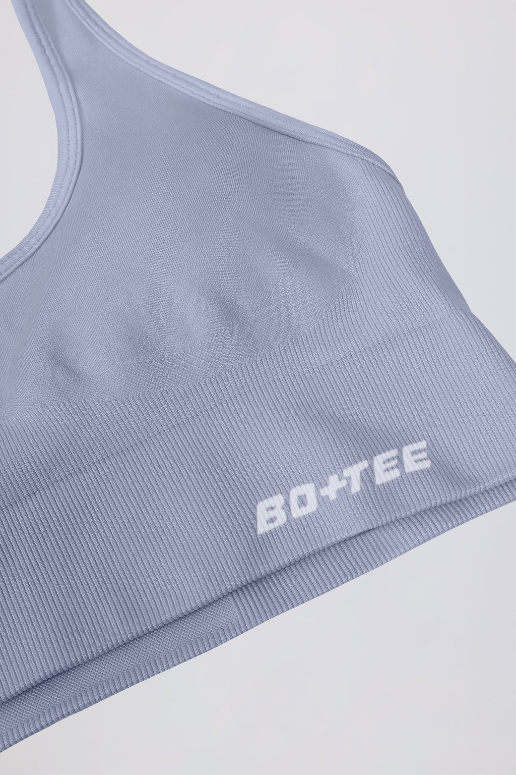 Chic Define Luxe Halterneck Sports Bra in Blue Grey