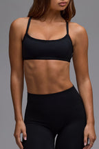 Chic Define Luxe Multiway Open-Back Sports Bra in Black