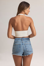 Chic Modal Halterneck Top in White