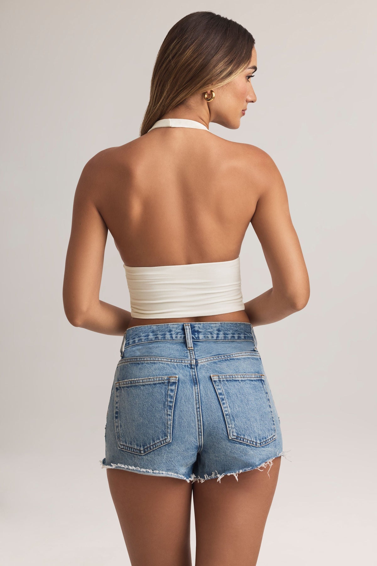 Chic Modal Halterneck Top in White