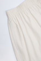 Chic Tie-Front Cotton-Poplin Shorts in White