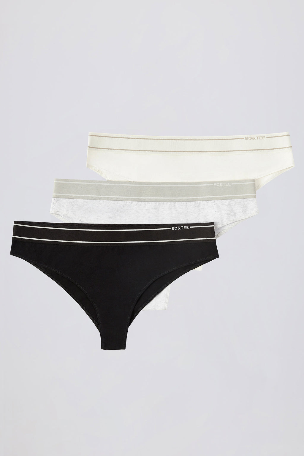 Chic High-Waist Cheeky Briefs Bundle in Multi