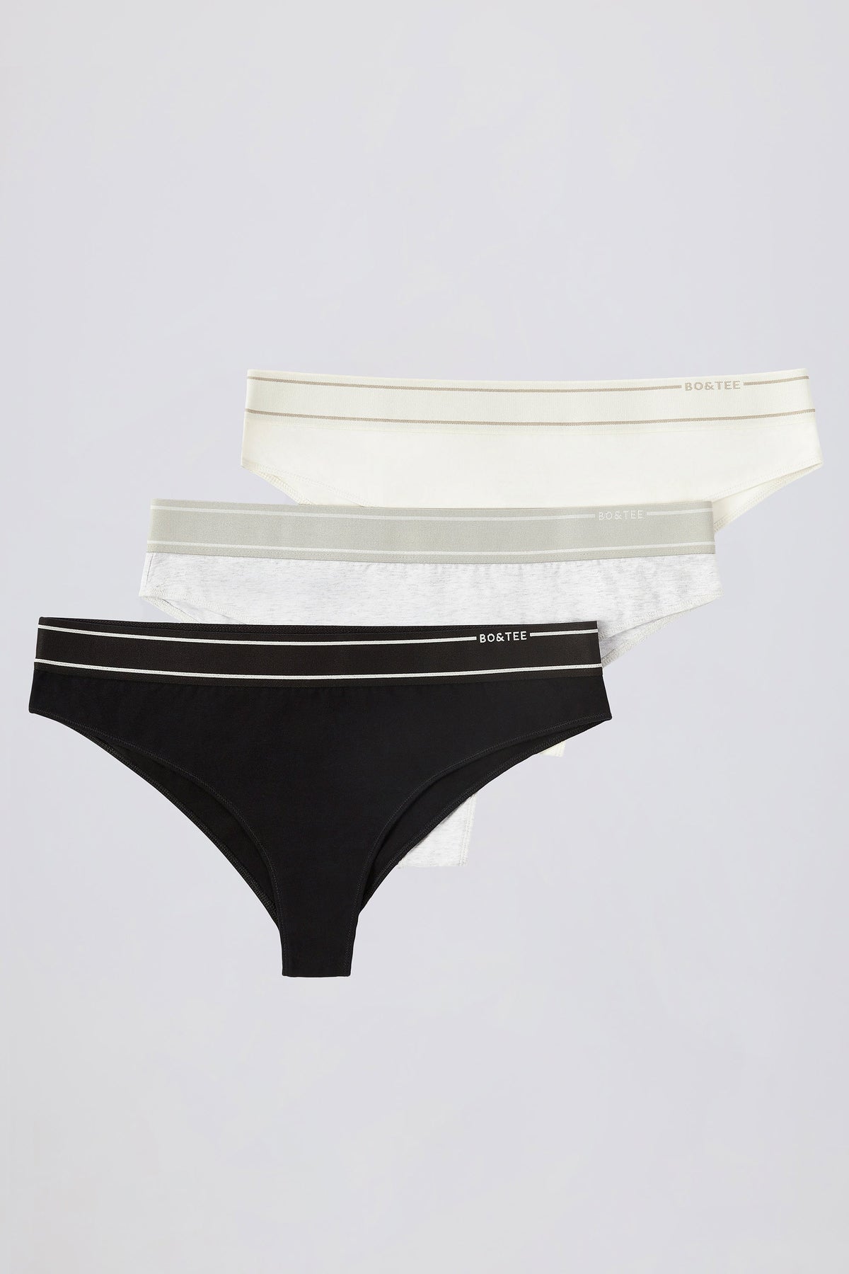 Chic High-Waist Cheeky Briefs Bundle in Multi