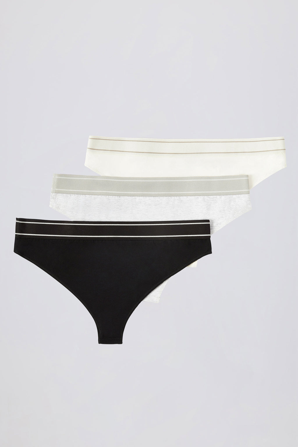 Chic High-Waist Cheeky Briefs Bundle in Multi