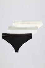 Chic High-Waist Cheeky Briefs Bundle in Multi