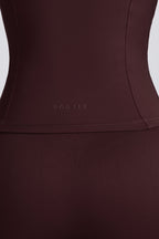 Chic Soft Active Hooded Mid-Layer Jacket in Chocolate