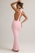 Chic Modal Racerback Maxi Dress in Candyfloss Pink