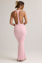 Chic Modal Racerback Maxi Dress in Candyfloss Pink